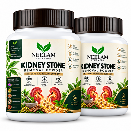 Neelam Ayurveda Kidney Stone Support Powder with Ayurvedic herbs for kidney and urinary wellness