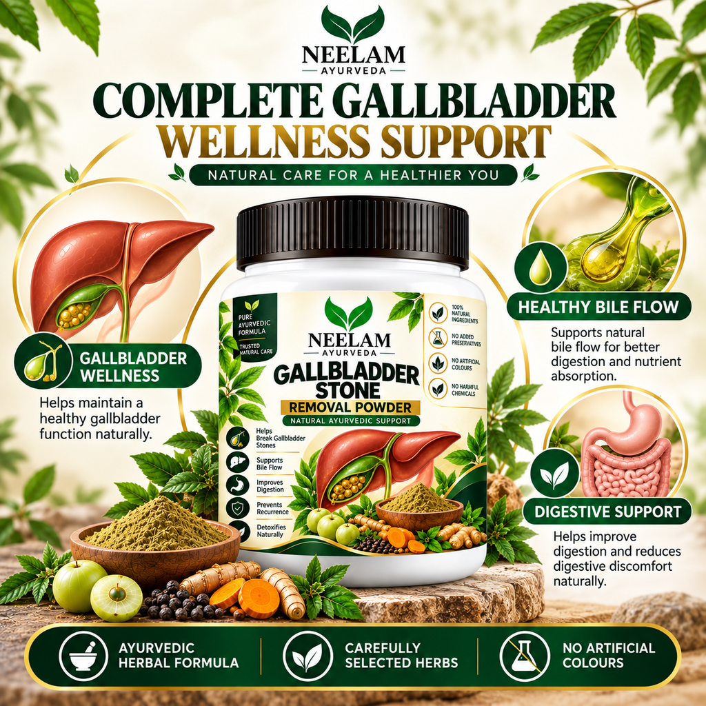 Neelam Ayurveda Gallbladder Support Powder for gallbladder wellness healthy bile flow and digestive support