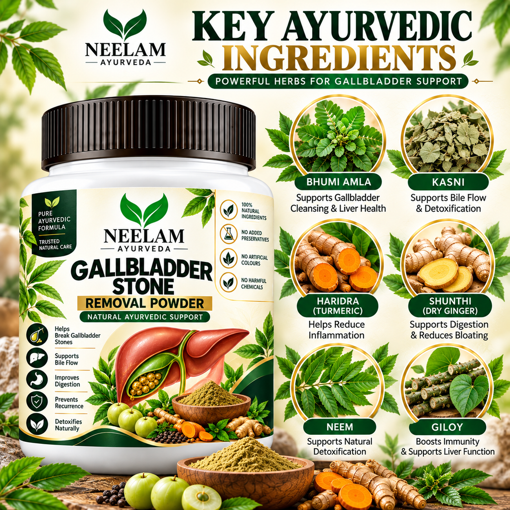 Ayurveda Gallbladder Support Powder with traditional Ayurvedic herbal formula and natural ingredients