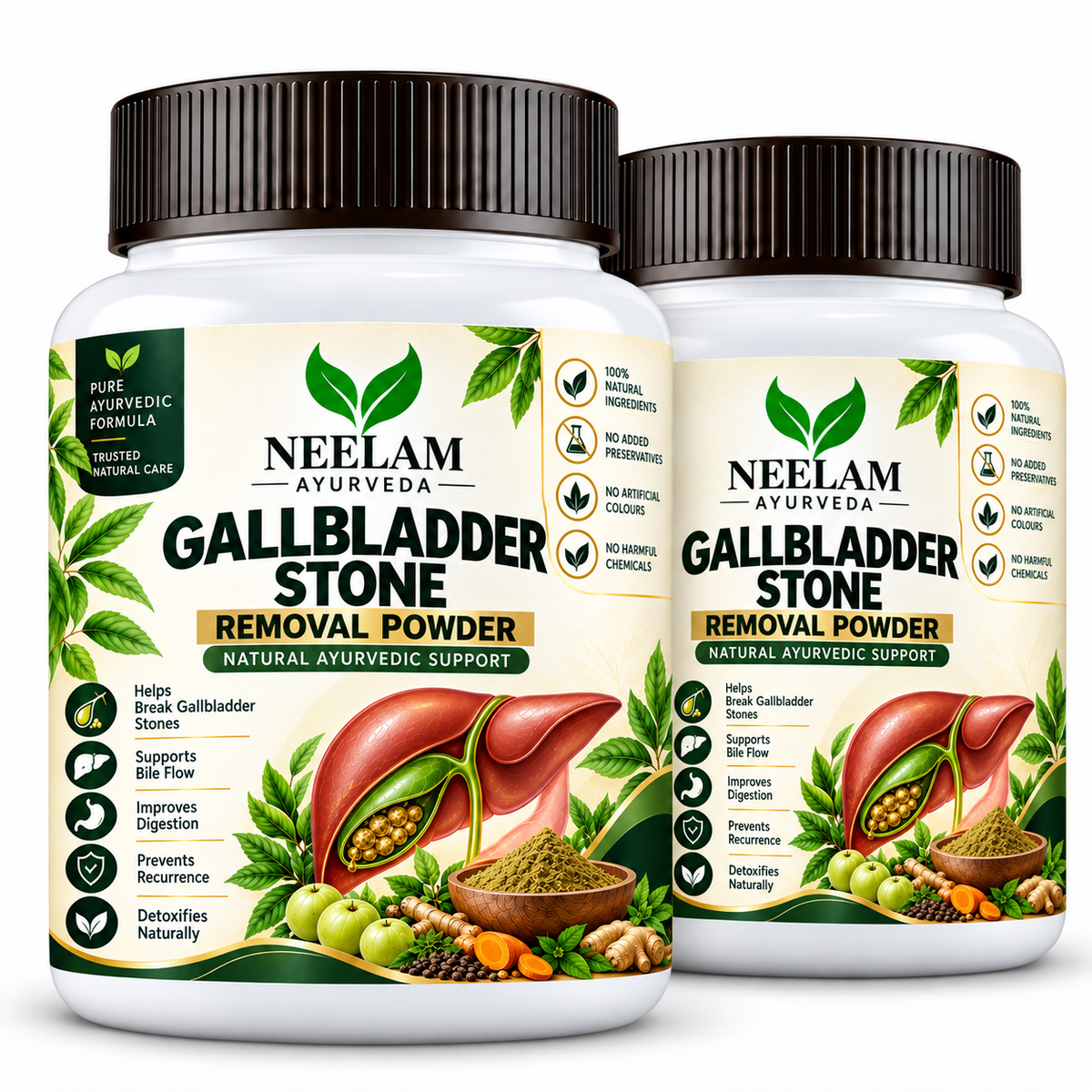 Neelam Ayurveda Gallbladder Stone Support Powder main product image with Ayurvedic herbal formula